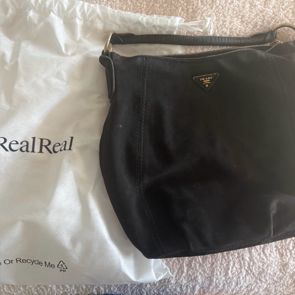 Prada Black Nylon Shoulder Bag